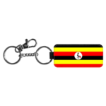 Uganda Flag Key Holder with a chain
