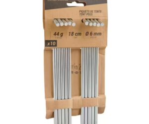 QUECHUA Pack of 10 Steel Tent Pegs