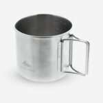 Quechua 0.4 L Stainless Steel Cup 500 for hiking and camping.