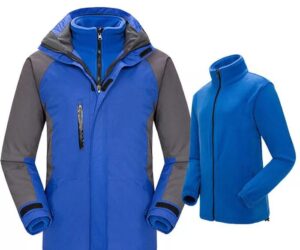 Unisex 3 in 1 Jacket With Detachable Fleece Jacket
