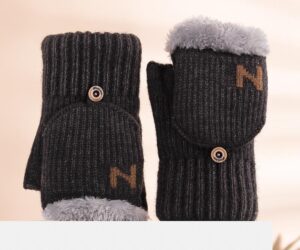 Warm Knitted Fleece Mittens
