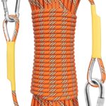 X XBEN Outdoor Climbing Rope 10M(32ft) 20M(64ft) 30M(96ft) 50M(160ft) 70M(230ft) 152M(500FT) 352M(1000FT) Static Rock Climbing Rope for Escape Rope Ice Climbing Equipment Fire Rescue Parachute