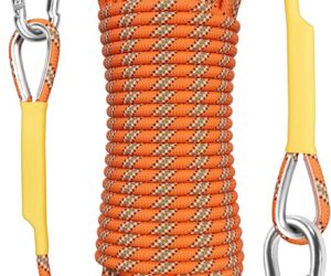 X XBEN Outdoor Climbing Rope 10M(32ft) 20M(64ft) 30M(96ft) 50M(160ft) 70M(230ft) 152M(500FT) 352M(1000FT) Static Rock Climbing Rope for Escape Rope Ice Climbing Equipment Fire Rescue Parachute