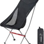 Ultralight High Back Folding Camping Chair   Foldable, compact, and perfect for hiking, backpacking, or relaxing by the fire.